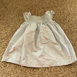 Gymboree 18-24 month dress, light blue with little goldfish